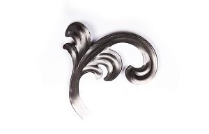 Кованый элемент Лист 110х102х3мм левый Кованый элемент Лист 110х102х3мм левый