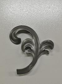 Кованый элемент Лист 110х102х3мм правый Кованый элемент Лист 110х102х3мм правый