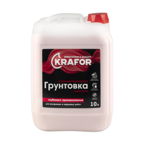 Грунтовка "KRAFOR" глубокого проникновения, универсальная(10л)