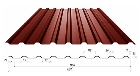 Профлист С20(В) 0,4 ПЭ RAL8017 (шоколадно-коричневый), м