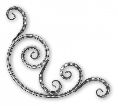 Кованый элемент Угол 450х400 труба профильная 15х15 АТ-023