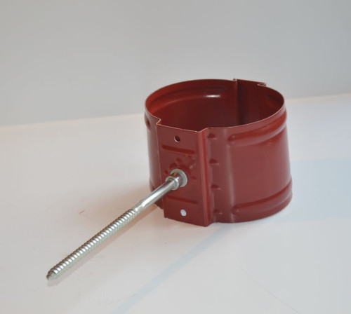 Держатель трубы (на кирпич)  ф125/100 ПЭ RAL3005 (винно-красный), шт