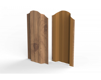 Штакетник П-образный ST STEELART Орех 3D, м