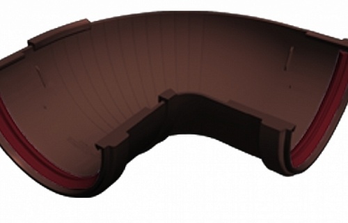 Угол желоба составной (90-150 град.) ПВХ Grand Line Standart ф120/87 Шоколад, шт