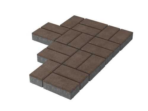 Плитка тротуарная Stellard Брусчатка 60мм Коричневая, м2