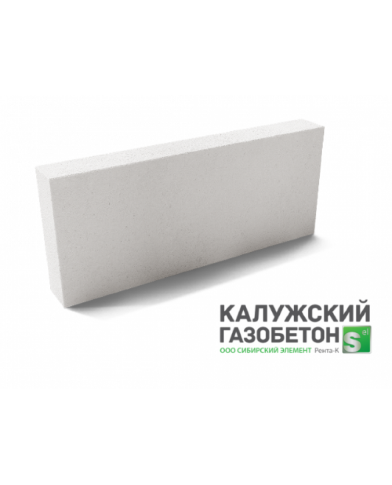 Кирпич (Блок) Газобетонный Калужский ГБ D500 625х250х100 (1шт=0,0156м3, 120шт/1,872м3), шт