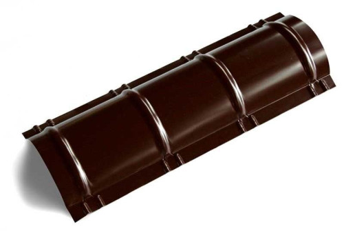 Конек полукруглый R80  ПЭ RAL8017 (шоколадно-коричневый) 2м, шт