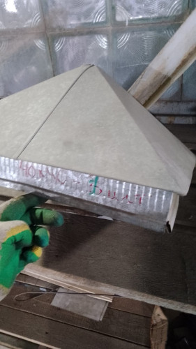 Колпак на забор 400х400 Zn  , 2 сорт, шт