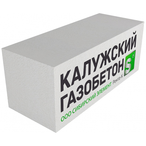 Кирпич (Блок) Газобетонный Калужский ГБ D500 625х300х250 (1шт=0,0469м3, 48шт/2,25м3), шт