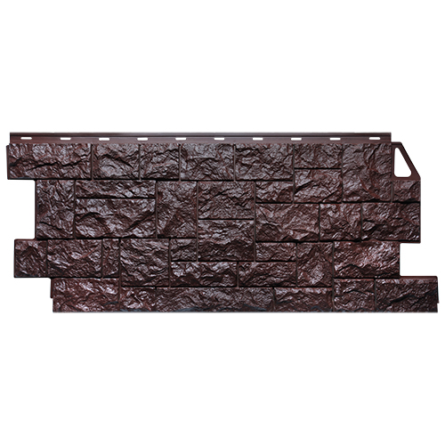 Панель фасадная FineBer Камень дикий Коричневый 1,117*0,463м, шт