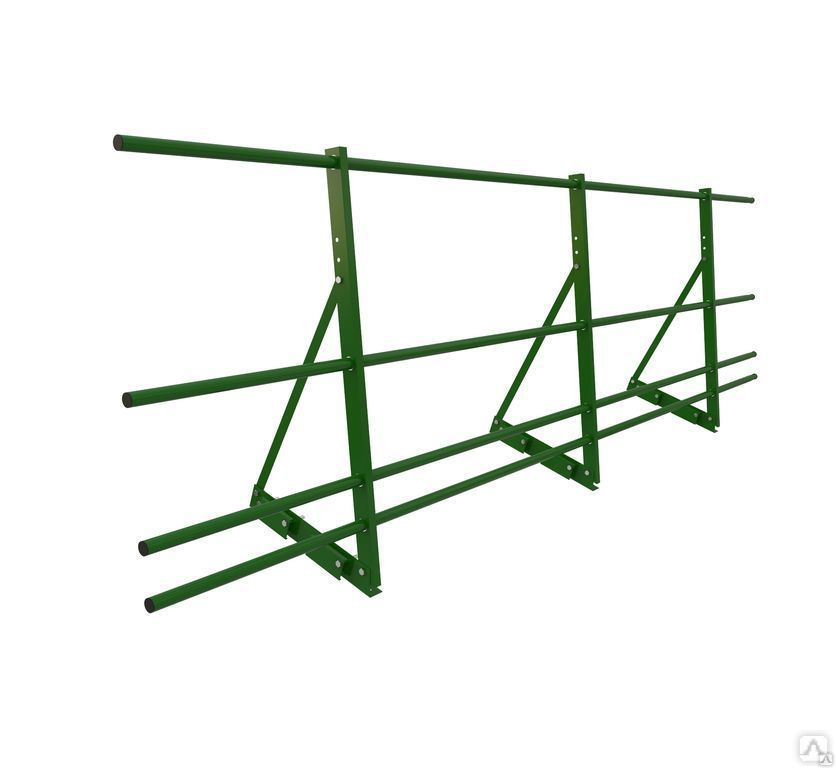 Ограждение кровельное совмещенное Н=1,2м   RAL6005 (зеленый мох) 3м, шт