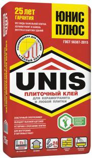 Клей "Юнис" Плюс  плиточный  25кг, шт