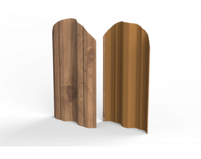 Штакетник М-образный ST STEELART Орех 3D, м