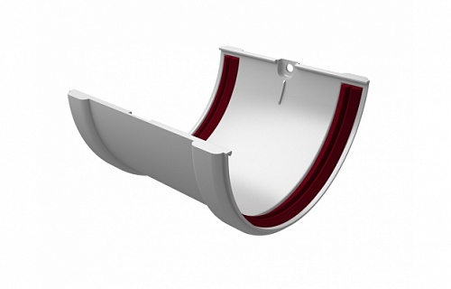 Соединитель желоба ПВХ Grand Line Standart ф120/87 Белый, шт