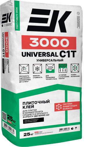 Клей "ЕК" 3000 Universal  плиточный  25кг, шт