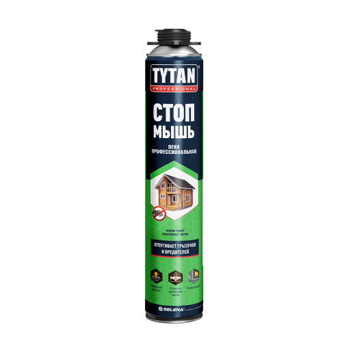 Пена монтажная "TYTAN PROFESSIONAL СТОП МЫШЬ", проф., 750мл, шт. Пена монтажная "TYTAN PROFESSIONAL СТОП МЫШЬ", проф., 750мл, шт.