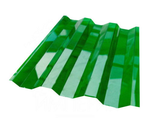 Поликарбонат монолитный 1,3мм Зеленый кровельный , м2
