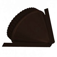 Заглушка к полукруглому коньку конусная  ПЭ RAL8017 (шоколадно-коричневый) , шт