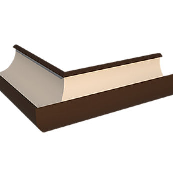 Угол желоба (90 град.)  ф125/100 ПЭ RAL8017 (шоколадно-коричневый), шт