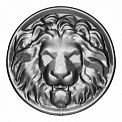 Кованый элемент Голова льва штампованная ф205мм