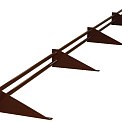 Снегозадержатель трубчатый ЭКОНОМ  ПЭ RAL8017 (шоколадно-коричневый) 3м, шт