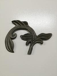 Кованый элемент Лист 190х150х4мм правый Кованый элемент Лист 190х150х4мм правый