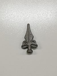 Кованый элемент Пика 80х45 основание круг ф 15 мм без креста Кованый элемент Пика 80х45 основание круг ф 15 мм без креста